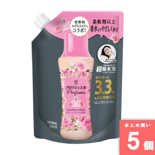 [まとめ買い]【5個セット】レノアアロマジュエル ブルーミングブロッサムの香りつめかえ用超特大サイズ 1410ml