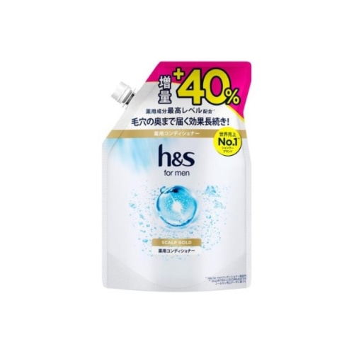 h＆s for men スカルプゴールドコンディショナー つめかえ1.4倍サイズ 420g
