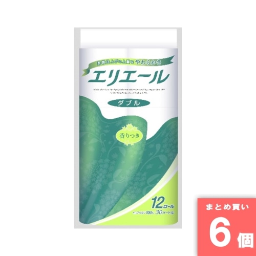 [取寄10][まとめ買い]【6個セット】エリエールトイレットダブル 12R シロ [4902011729245]