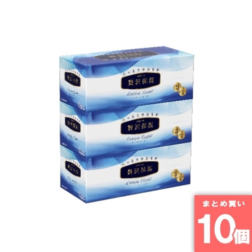[取寄10][まとめ買い]【10個セット】大王製紙エリエール贅沢保湿ティッシュ200W×3P シロ [4902011716283]