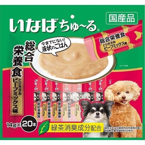 いなばペットフード ちゅーる総合栄養食ビーフミックス味 [14g×20本]