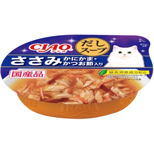 いなばペットフード チャオ このままだしスープ ささみ かにかま・かつお節入り 60g