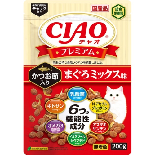 いなばペットフード CIAOプレミアム かつお節入り まぐろミックス味 200g