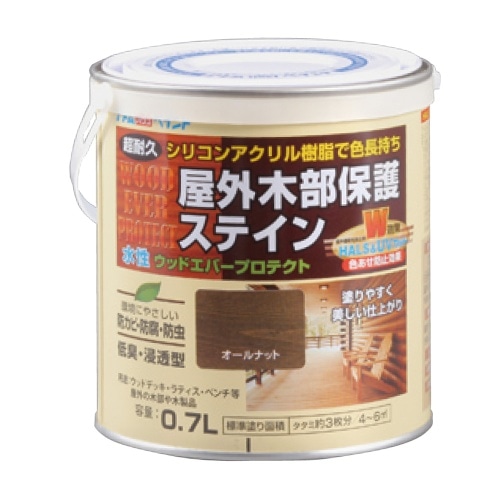 水性屋外木部保護塗料 0.7L オールナット