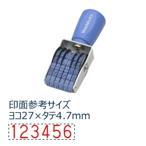 [取寄10]欧文6連 3号 ゴシック体 CF-63G 青 [4974052172106]