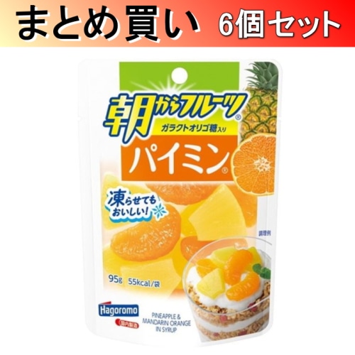 [取寄10][まとめ買い]はごろもフーズ はごろも 朝からフルーツパイミンパウチ 95g×6個[4902560171335]