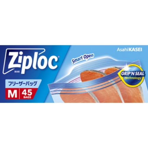 ジップロック フリーザーバッグ Mサイズ 45枚入