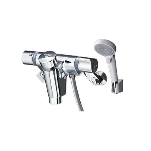 自閉式壁付サーモスタット混合水栓 TMF49AY2 (コンフォートウエーブクリック、調圧弁)