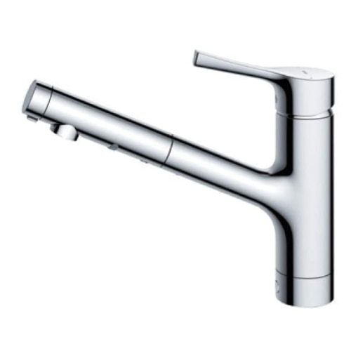 [箱難ありC]台付シングル混合水栓 TKS05305JA (エコシングル、ハンドシャワー)