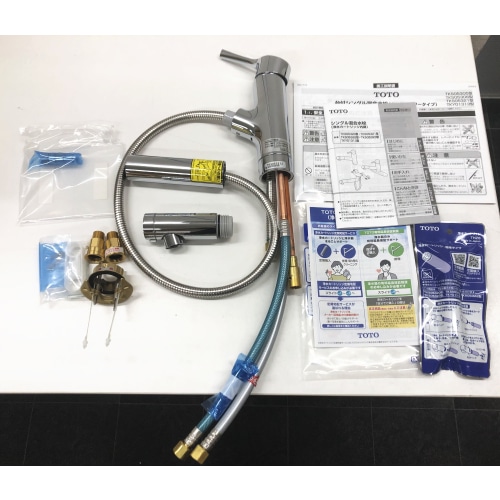 [中古C]GGシリーズ TKS05321J 台付シングル混合水栓(エコシングル、浄水カートリッジ内蔵、ハンドシャワー)