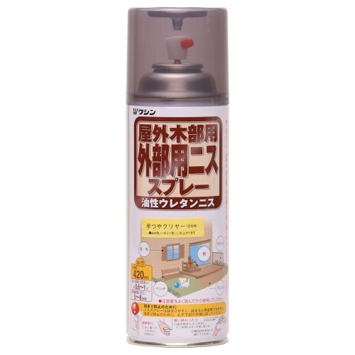 外部用ニススプレー半つやクリヤー420ml 半ツヤクリヤー