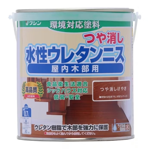 [取寄10]水性ウレタンニス つや消し 0.7L つや消しけやき [700ml]