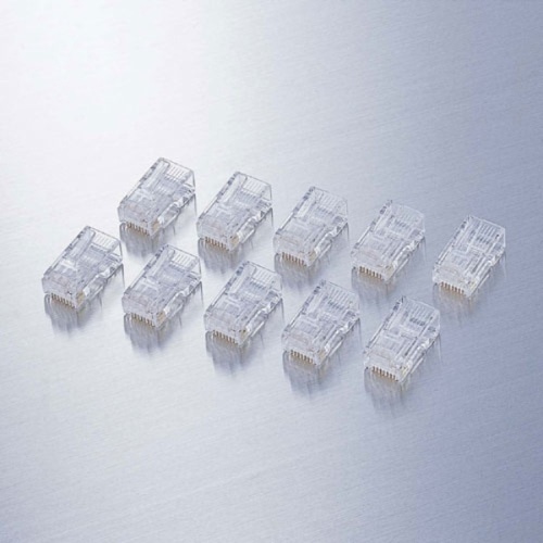 [取寄10]CAT6／CAT6A用RJコネクタ（10個セット） LDー6RJ45T10 クリアー [1個][4953103153424]