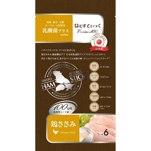 リバードコーポレーション(株) はむすてぃっく乳酸菌プラス鶏ささみ ６本