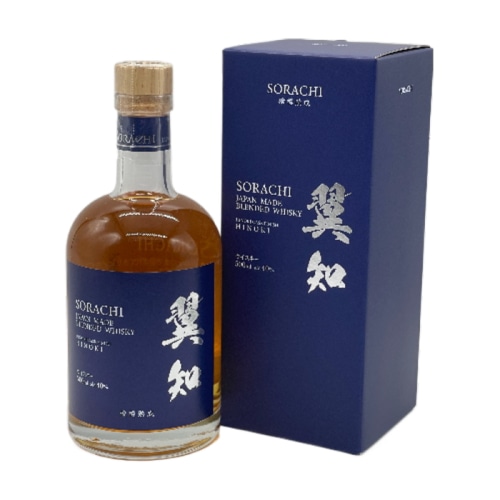 翼知 SORACHI ヒノキ 檜樽熟成 ブレンデッドウイスキー 500ml 箱付