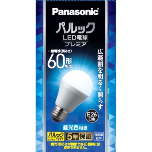 パルック LED電球 プレミア 広配光タイプ Ｅ２６口金 ６０形相当昼光色相当 LDA7DGSK6F