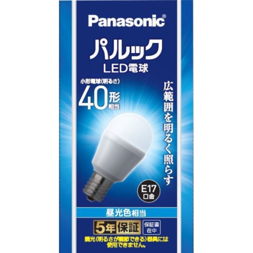 パルック LED電球 E17 広配光ベーシックタイプ 40形相当昼光色相当 LDA4DGE17SK4