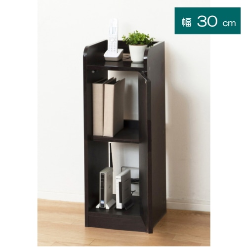 鏡面モデム収納ラック スリム 21330 ブラウン (本州四国九州限定)