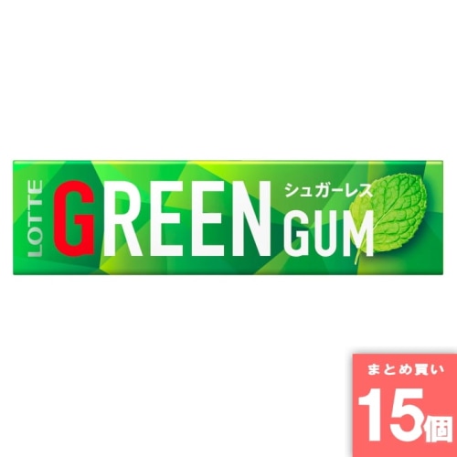 [取寄10][まとめ買い]【15個セット】ロッテ グリーンガム 9枚 [49368307]
