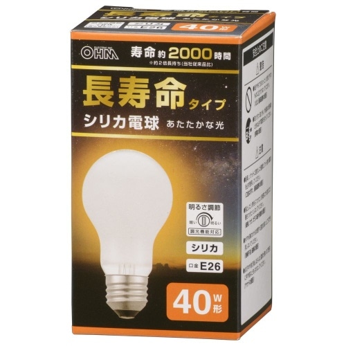 [取寄10]長寿命シリカ電球40W1P LB-DL5638WN [1個][4971275647480]