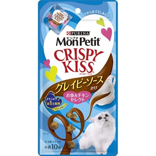 [取寄10]ネスレ モンプチ クリスピーキッス グレイビーソース お魚チキン30g [1個][4902201214223]