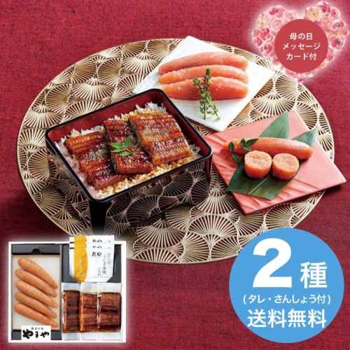 [冷凍][直送商品]母の日 5/8-10お届け やまや 明太子・うなぎ詰合わせ 【配送指定日不可】 (1852-416)