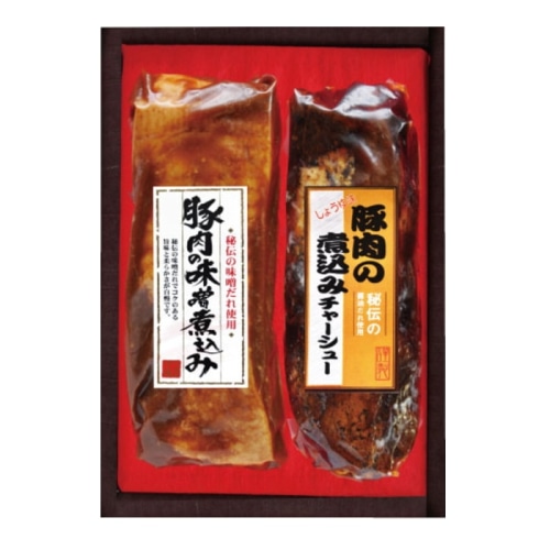 [冷蔵][直送商品]豚の味噌煮込み･豚煮込みチャーシューセット 各420g(840g) 【綿半お中元】 【6/19～8/10順次お届け】