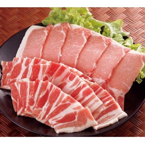 [冷凍][直送商品]山形豚乙姫ポーク 焼肉用 ロース・バラ 各350g(700g) 【綿半お中元】 【6/19～8/10順次お届け】