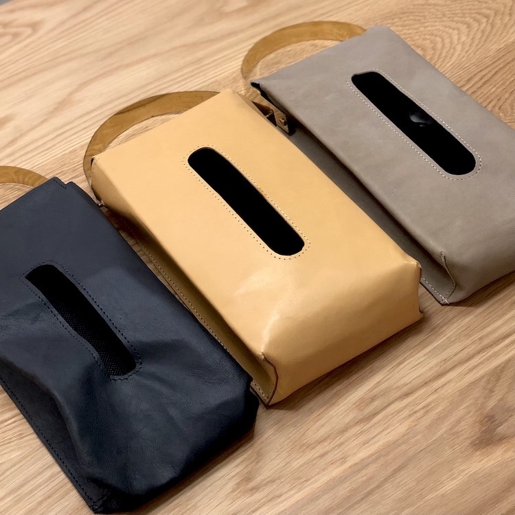 レザー ティッシュカバー